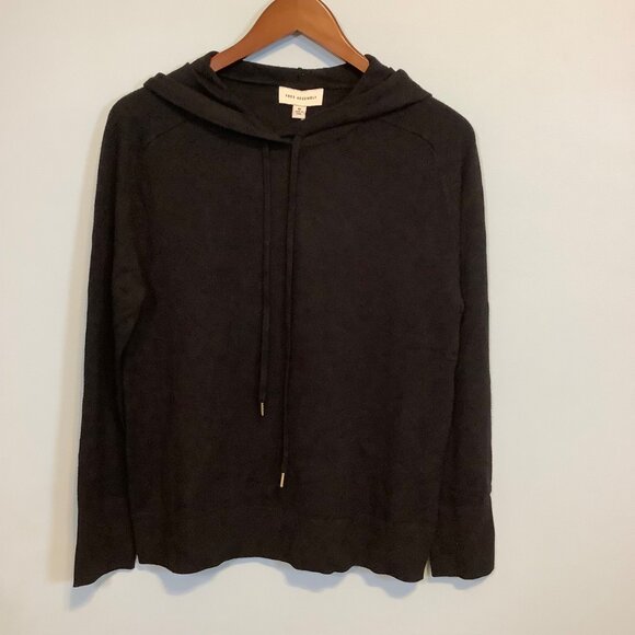 NWT Free Assembly Women’s Medium Black Lightweight Hoodie 50% Viscose Layering - Picture 1 of 9